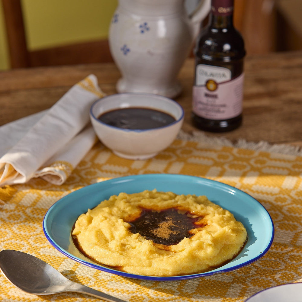 Polenta con Glassa al Lampone